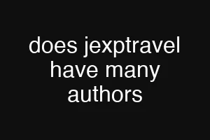 does jexptravel have many authors